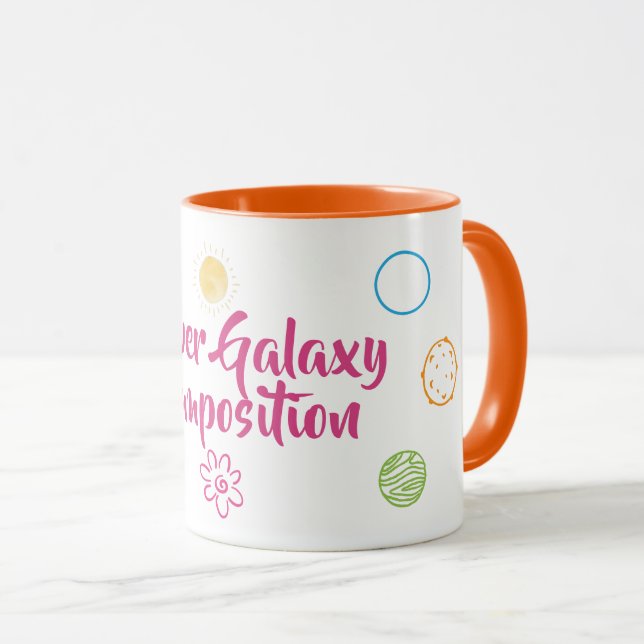 Mug Conception mignonne de la combinaison de galaxie f (Devant droit)