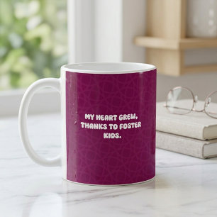 Mug Conception Mon cœur a grandi grâce aux enfants pla