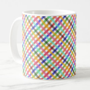 Mug Conception multicouleur En vichy Motif Plaid