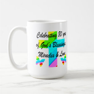 MUG CONCEPTION RELIGIEUSE PERSONNALISÉE POUR LE 80E AN