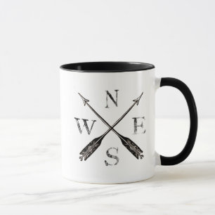 Mug Conception simple et Vintage de compass