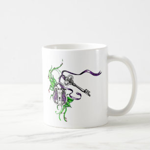 Mug Conception vintage de clé et verrou violet