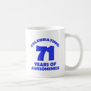 Mug conceptions d'anniversaire de 71 années