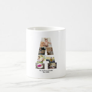 Mug Concevez votre propre lettre Un collage photo