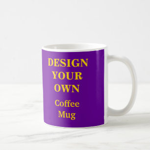 Mug Concevez votre propre Mug- violet avec Gold Text 2