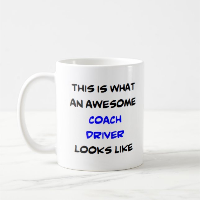Mug conducteur d'autocar, génial (Gauche)