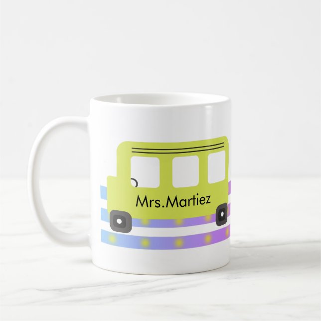 Mug Conducteur de bus scolaire Jaune Lumière de bus Ca (Gauche)