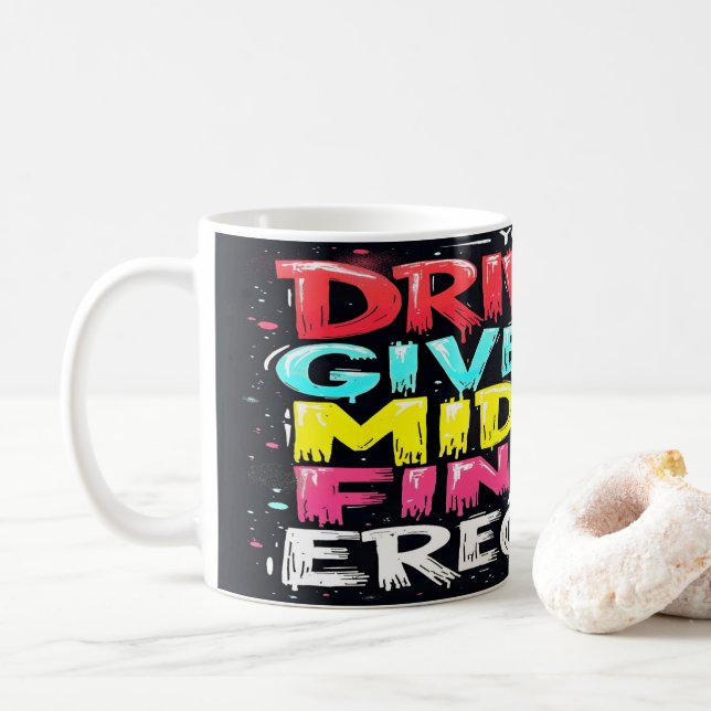 Mug Conduire Donne À Mon Doigt Moyen Une Érection (Avec donut)