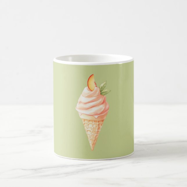 Mug Cône de glace à la pêche (Centre)
