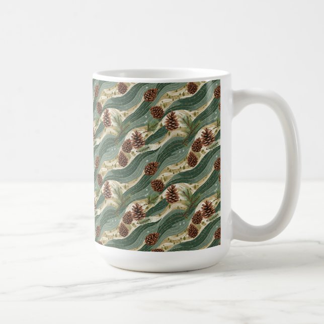 Mug Cône de pin de fêtes (Droite)