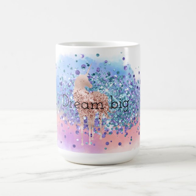 Mug Confetti de Parties scintillant d'eau violette de  (Centre)