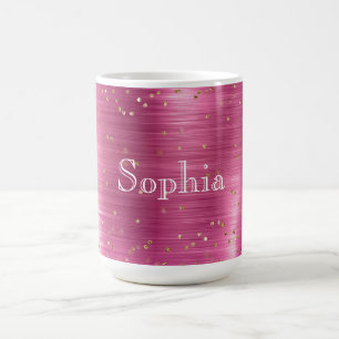 Mug Confetti glamé rose or étincelant