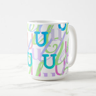 Mug Confettis en forme de lettre "U"