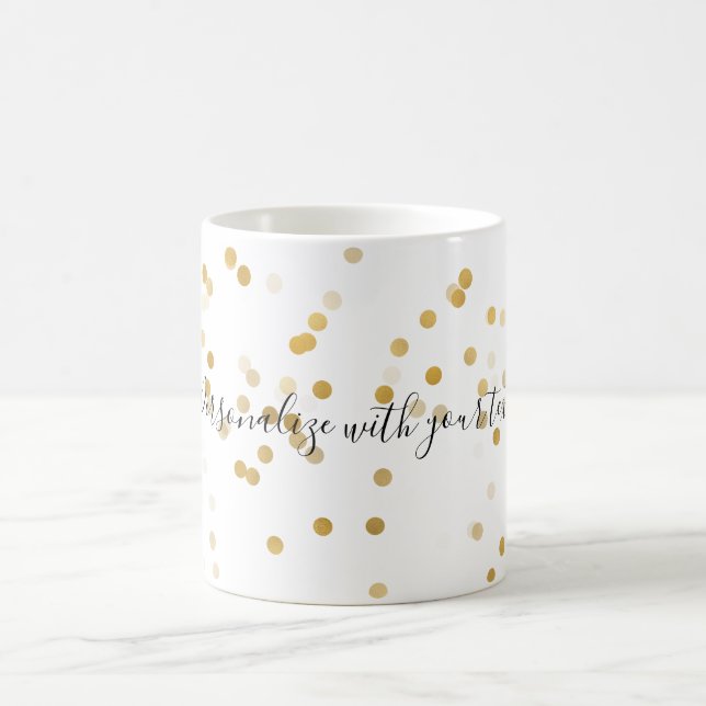 Mug Confettis personnalisés d'or (Centre)