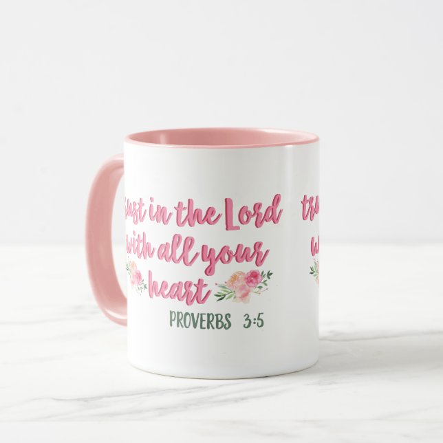 Mug Confiance dans le proverbe du Seigneur // Verse de (Devant gauche)
