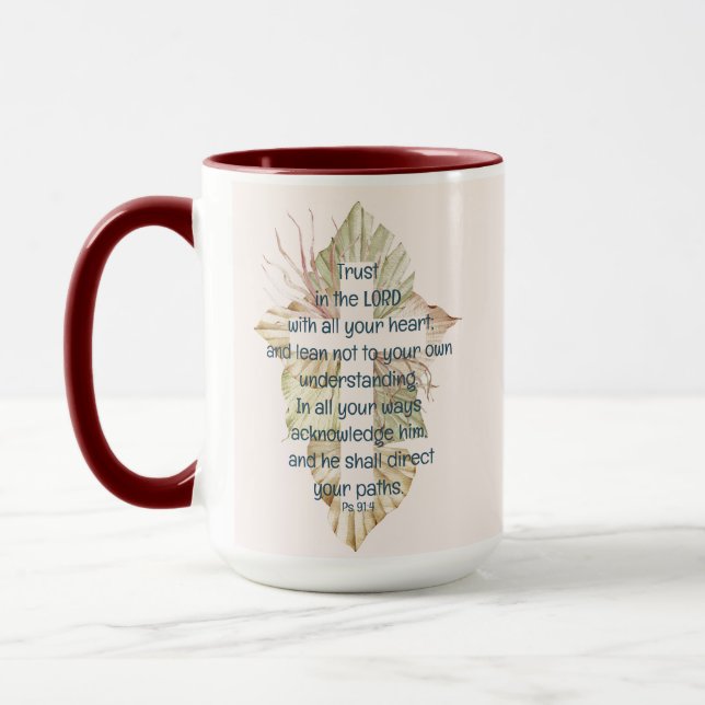 Mug Confiance dans le Seigneur avec toutes tes Écritur (Gauche)