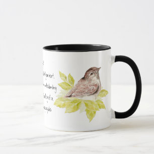 Mug Confiance dans le seigneur Scripture avec l'oiseau