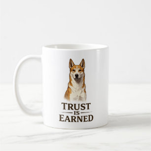 Mug Confiance est gagnée Chien Canaan noir