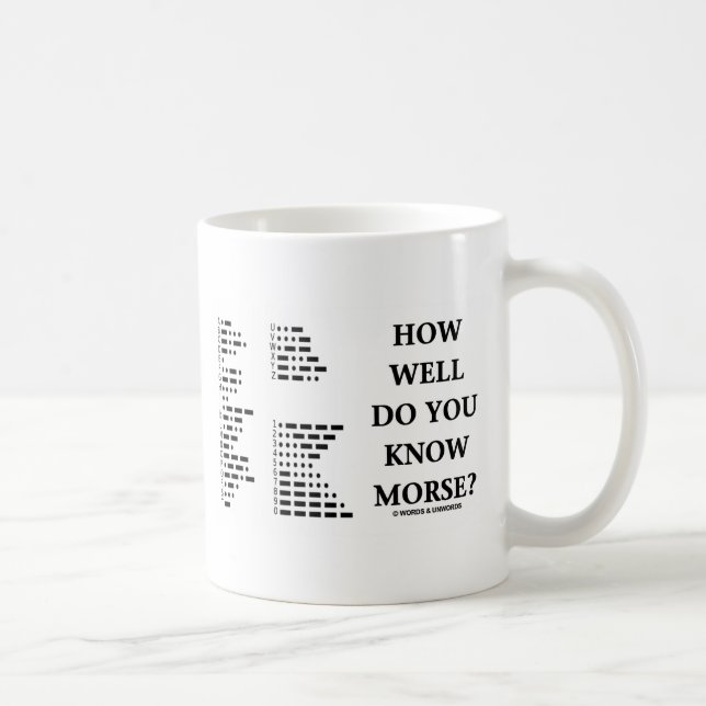 Mug Connais-Tu Bien Morse ? (Code Morse Intl) (Droite)