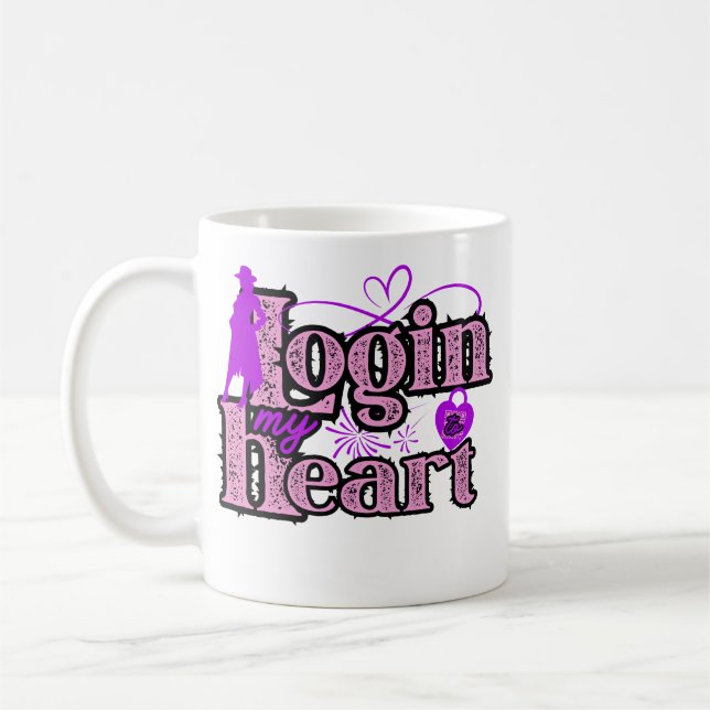 Mug Connectez-vous à mon coeur. Saint-Valentin (Gauche)