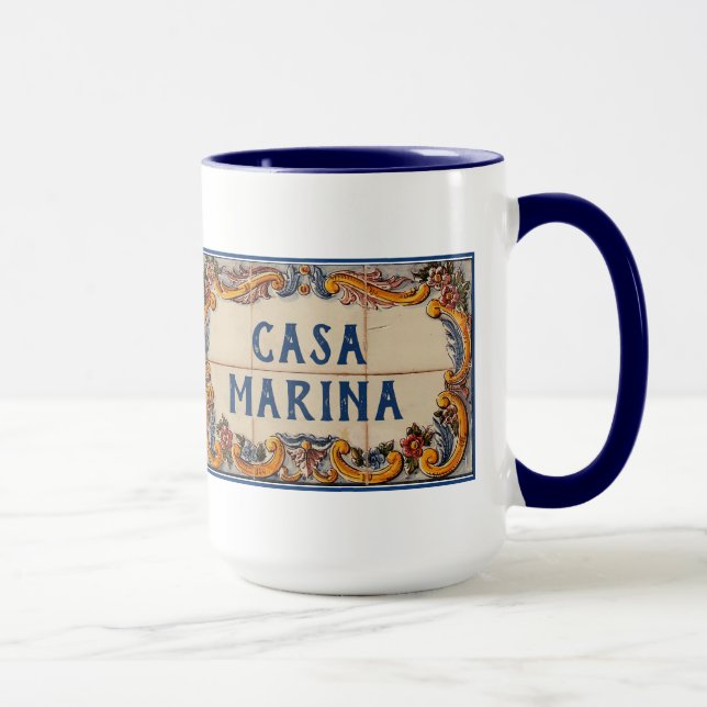 Mug Connexion à la maison espagnole avec votre nom (Droite)