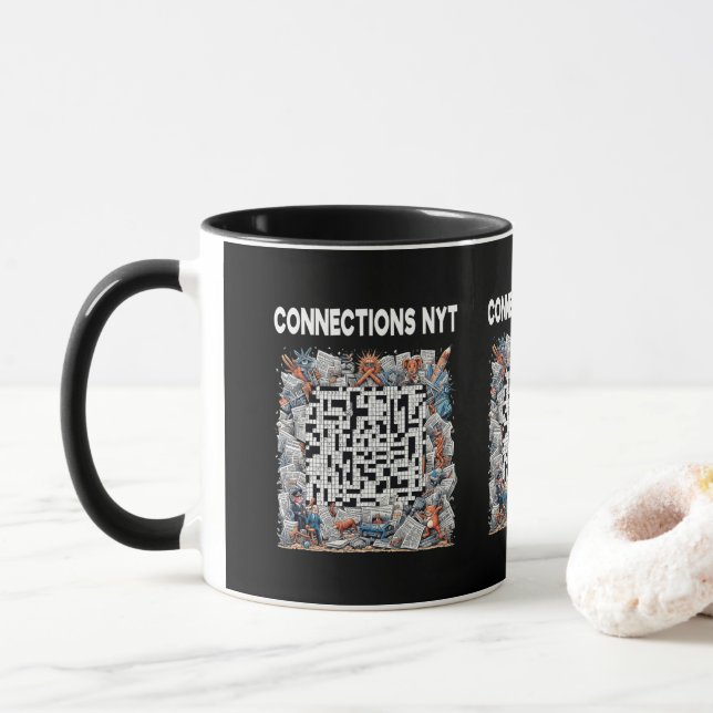 Mug Connexions branchées NYT Design Noir (Avec donut)