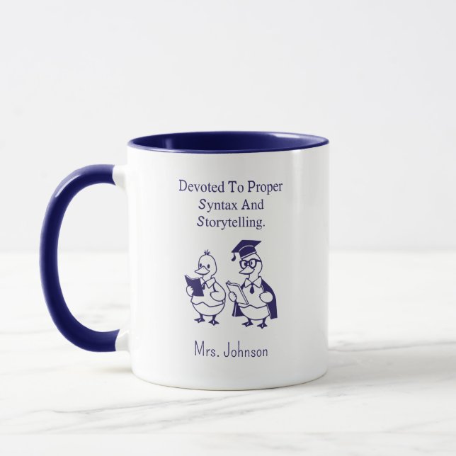 Mug Consacré à la syntaxe appropriée et à la conceptio (Gauche)