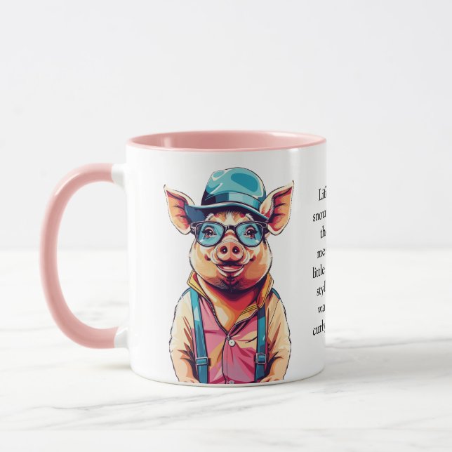 Mug Conseil Drôle D'Un Cochon (Gauche)
