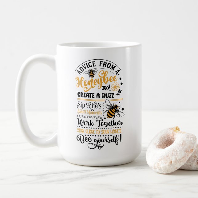 Mug Conseil d'une abeille (Avec donut)