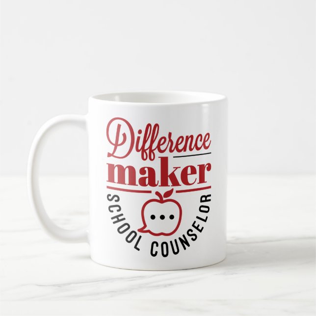 Mug Conseillère d'école pour les concepteurs de différ (Gauche)