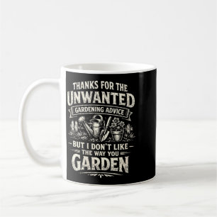 Mug Conseils de jardinage non sollicités drôles pour f