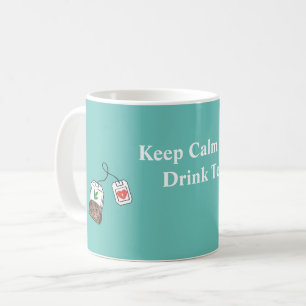Mug Conserver le calme et boire Tea Mint couleur verte