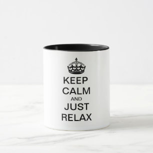 Mug CONSERVEZ CALME et JUSTE DÉTENDRE - texte personna