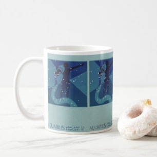 Mug Constellation Aquarius, Astrologie Vintage Zodiaqu