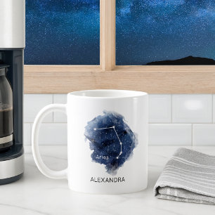 Mug Constellation du Bélier Zodiaque Nom Personnalisé