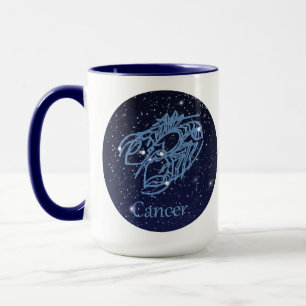 Mug Constellation du cancer et signe zodiaque avec éto