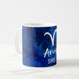 Mug Constellation du zodiaque Bélier Monogramme Galaxi