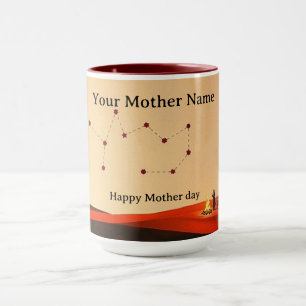 Mug Constellation pastel de feu de camp étoilé autocht