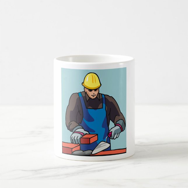 Mug Constructeur de Casquette dur pour ouvrier de cons (Créateur téléchargé)