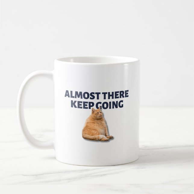 Mug Continuez chat orange (Gauche)