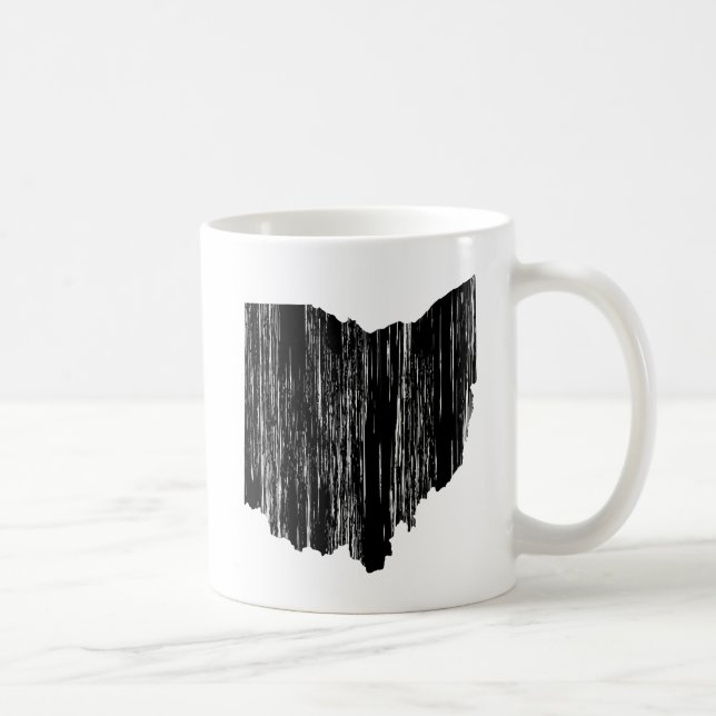 Mug Contour affligé d'état de l'Ohio (Droite)