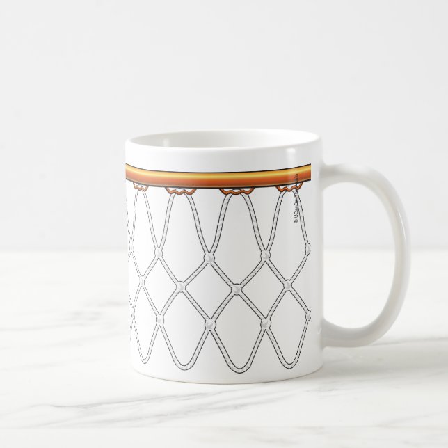 Mug Contour de Net_black de cercle de basket-ball (Droite)