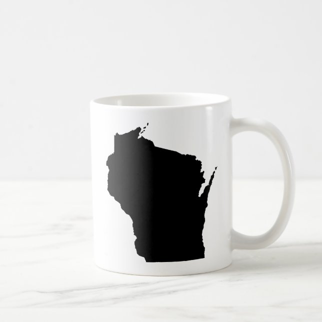 Mug Contour d'état du Wisconsin (Droite)