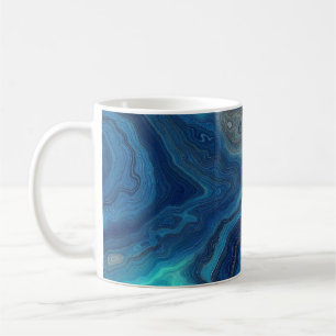 Mug « Contours pélagiques » – Un paysage marin abstrai