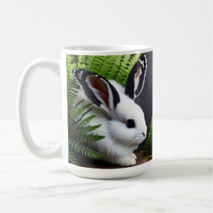 Mug Contraste frappant : Le lapin blanc aux oreilles n