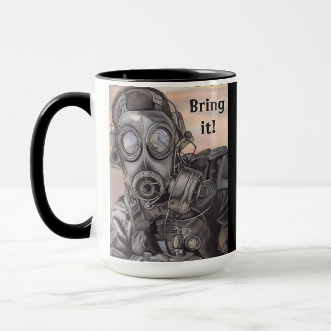 Mug Contre-catastrophe de guerre prépper café cadeau d (Gauche)