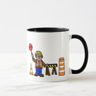 Mug Contrôle de la circulation Construction de route H