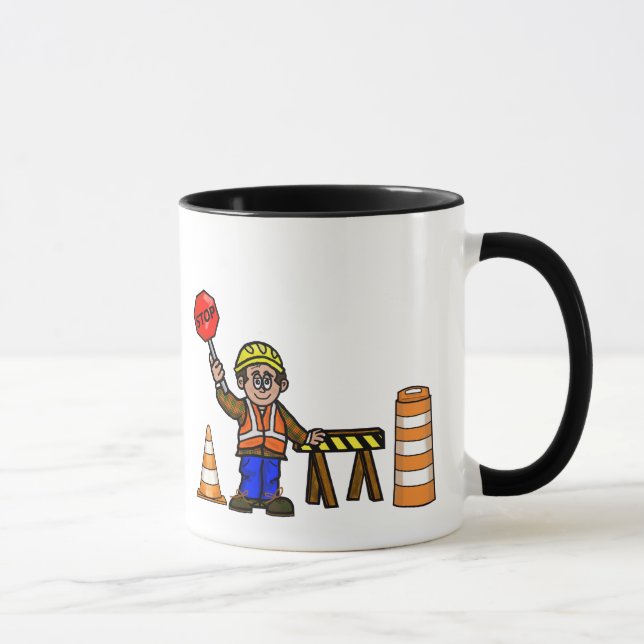 Mug Contrôle de la circulation Construction de route H (Droite)