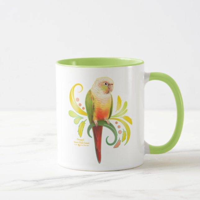 Mug Conure à la poitrine verte d'ananas (Droite)