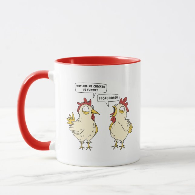 MUG CONVERSATION DE POULET AMUSANT (Gauche)